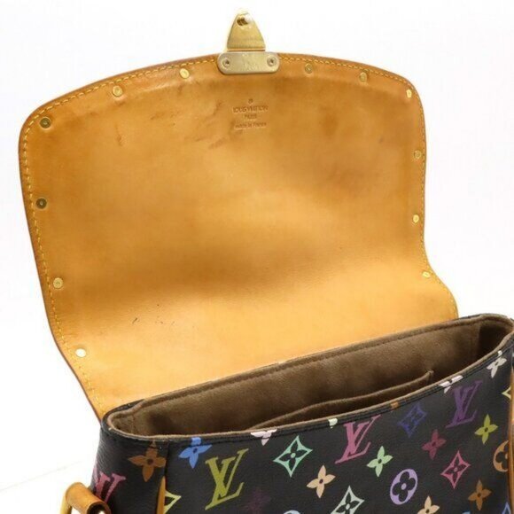 Authentic LOUIS VUITTON Monogram Multicolor Sologne Black Crossbody Shoulder Bag - Picture 5 of 10